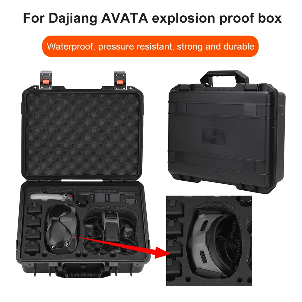 

Профессиональная Взрывозащищенная сумка для дрона для DJI Avata, жесткая сумка для хранения, рюкзак-органайзер для тела дрона, мужская дорожная...