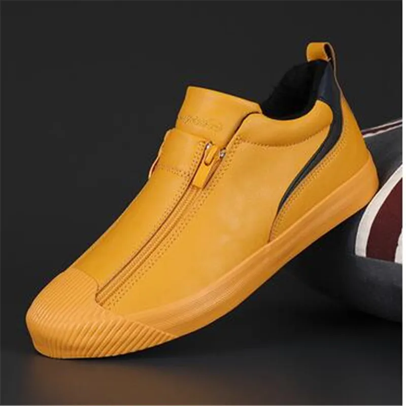 

2023 New Autumn Men's Trendy Sneakers Leather Soft Sole Men Shoes Size 38-44