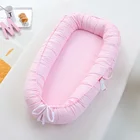 Уличное портативное гнездо для новорожденных, кружевная детская кроватка из чистого хлопка, съемное бионическое постельное белье для младенцев