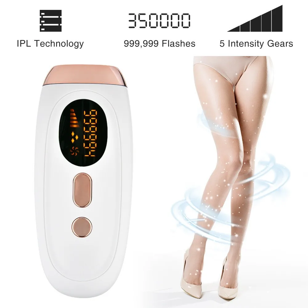 IPL Laser 999999 Flashes Hair Remover Painless Permanent 5 Levels Electric Epilator Pulsed Light Removal Depiladora Device