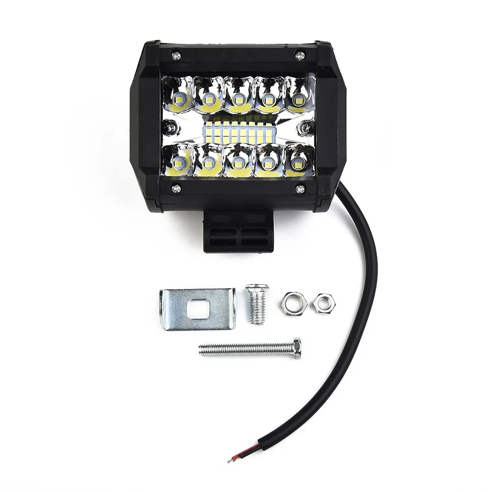 Фото Светодиодная фара-балка 60W 12V: Комбинированный свет (точечный/рассеянный) для яркого рабочего освещения, внедорожных противотуманных фар, для внедорожников, квадроциклов, UTV, а также в качестве головного света. №4