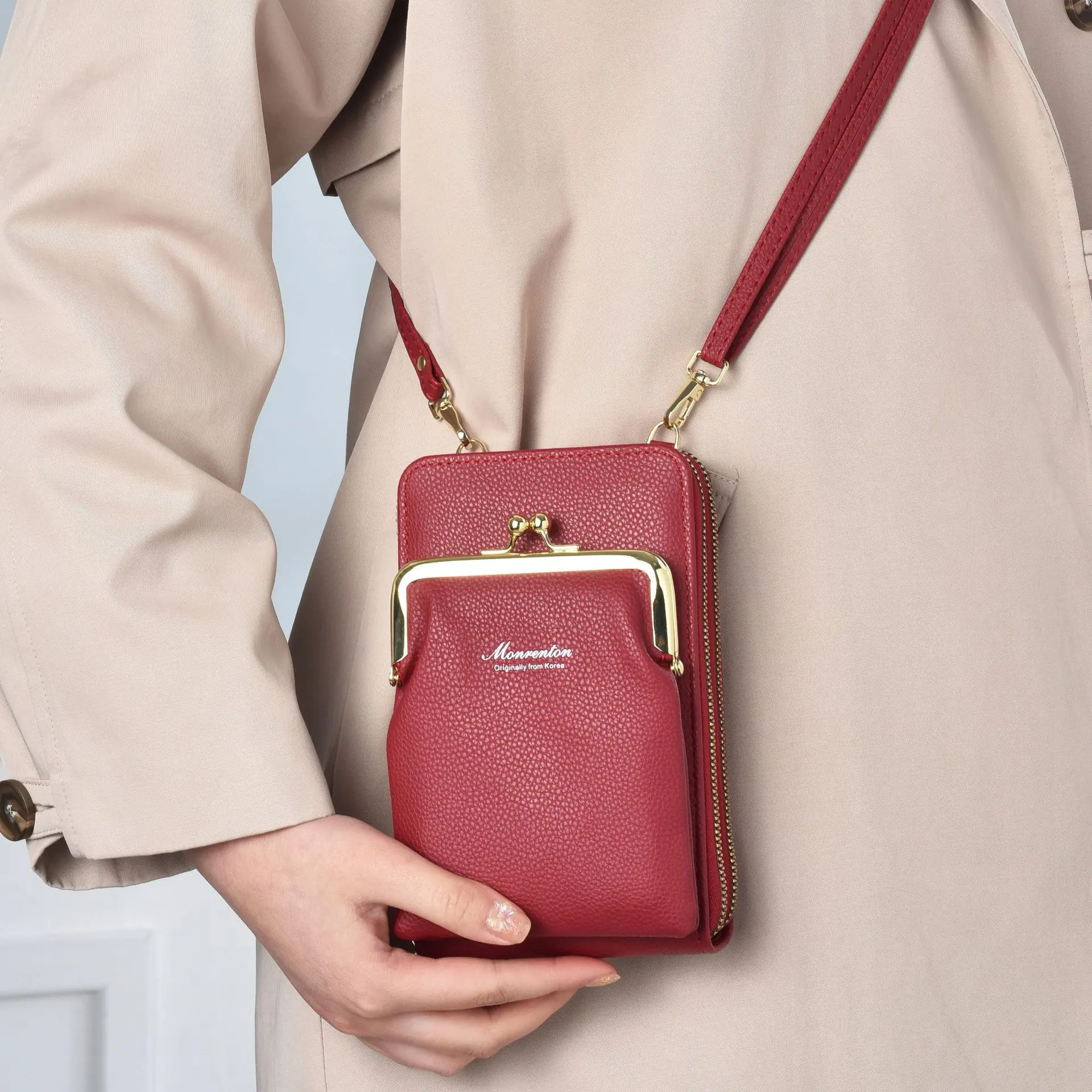 

Маленькая женская сумка для телефона, кожаная сумка через плечо для мобильного телефона, Женский мини-кошелек 2022, Женская сумочка, дизайнер...