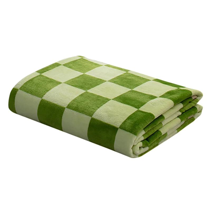 

Retro Checkerboard Flannel Blanket Sleeping Blanket Thick Winter Flannel Warm Soft Blankets Four Seasons Cover Blanket