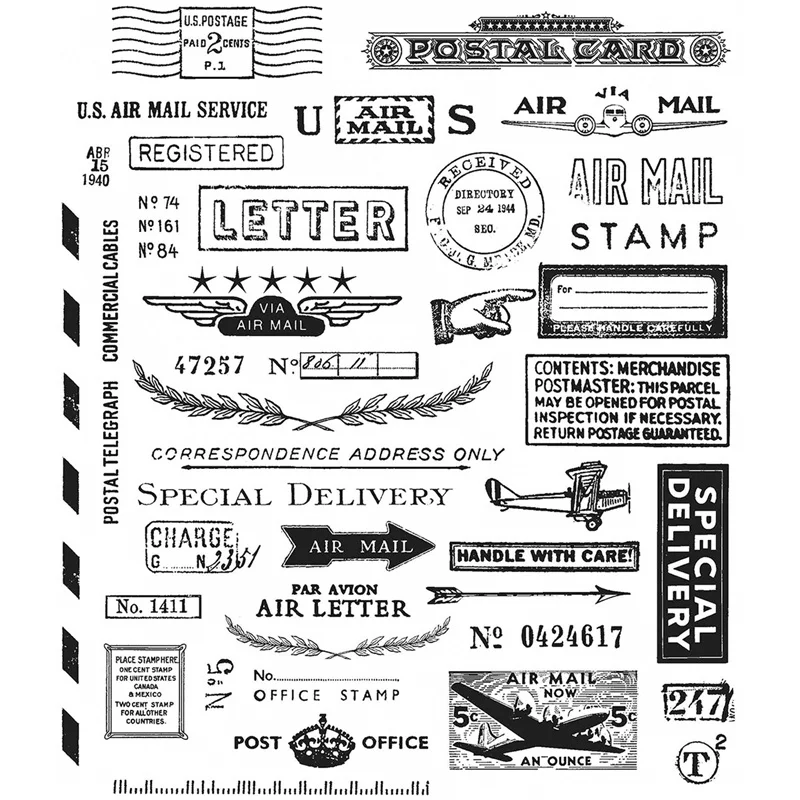 

Vintage Clear Stamps No Cutting Dies DIY Airplane Decorative Photo Album Paper Card Scrapbooking Embossing Craft Stamps 2022 New