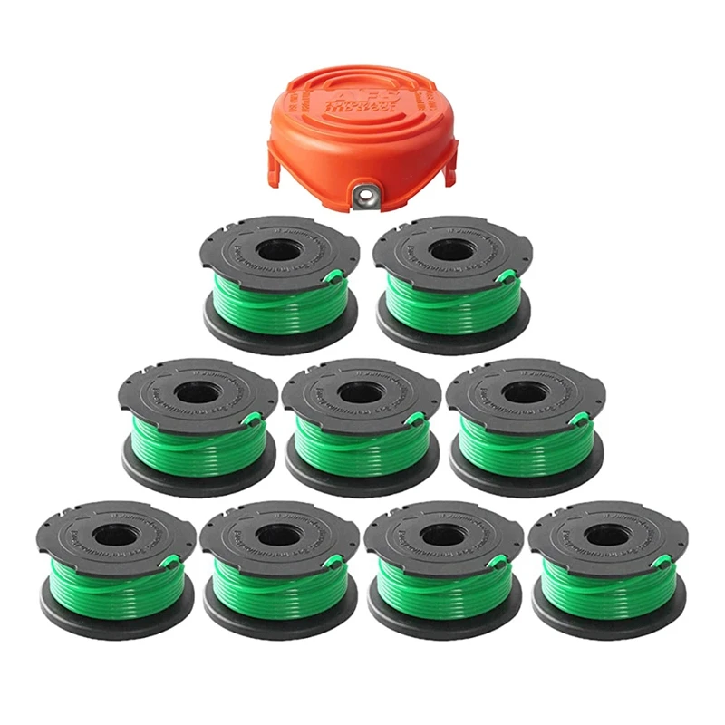 

Replacement Grass Trimmer Spool SF-080 9-Pack with 90583594 Cap Covers,Compatible with GH3000 GH3000R LST540 LST540B
