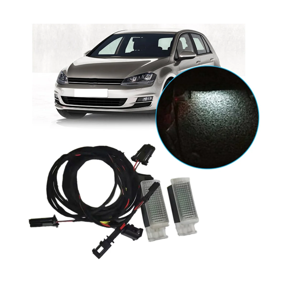 1 комплект автомобильная лампа с тросиком для PASSAT 3G B8 Golf 7 MK7 Tiguan 2017 5GG947409