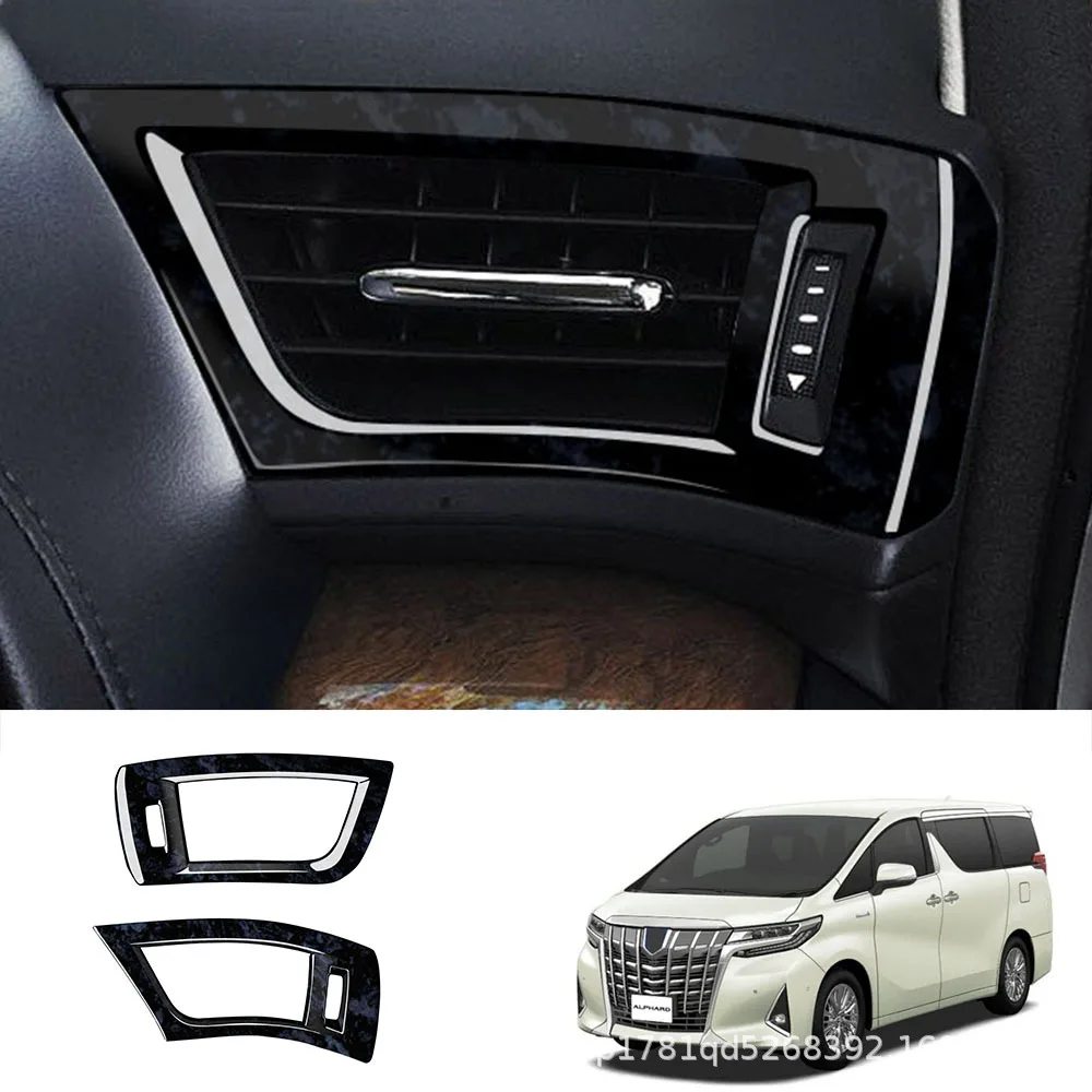 

Передняя накладка на вентиляционное отверстие для Toyota Alphard Vellfire 2015-2021 2022 2023, аксессуары для интерьера из углеродного волокна