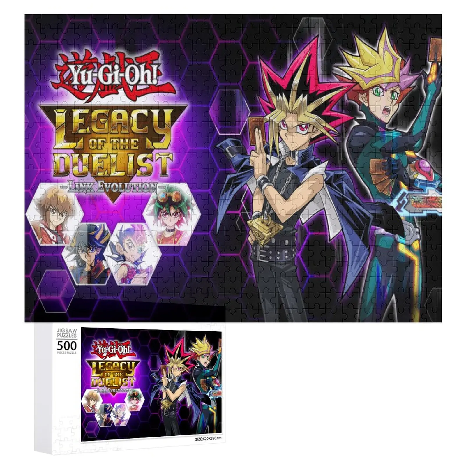 

Bandai Anime 500/1000 Anime yu-gi-oh! legacy of the duelist Puzzle Adult children toys Home decor Free shipping