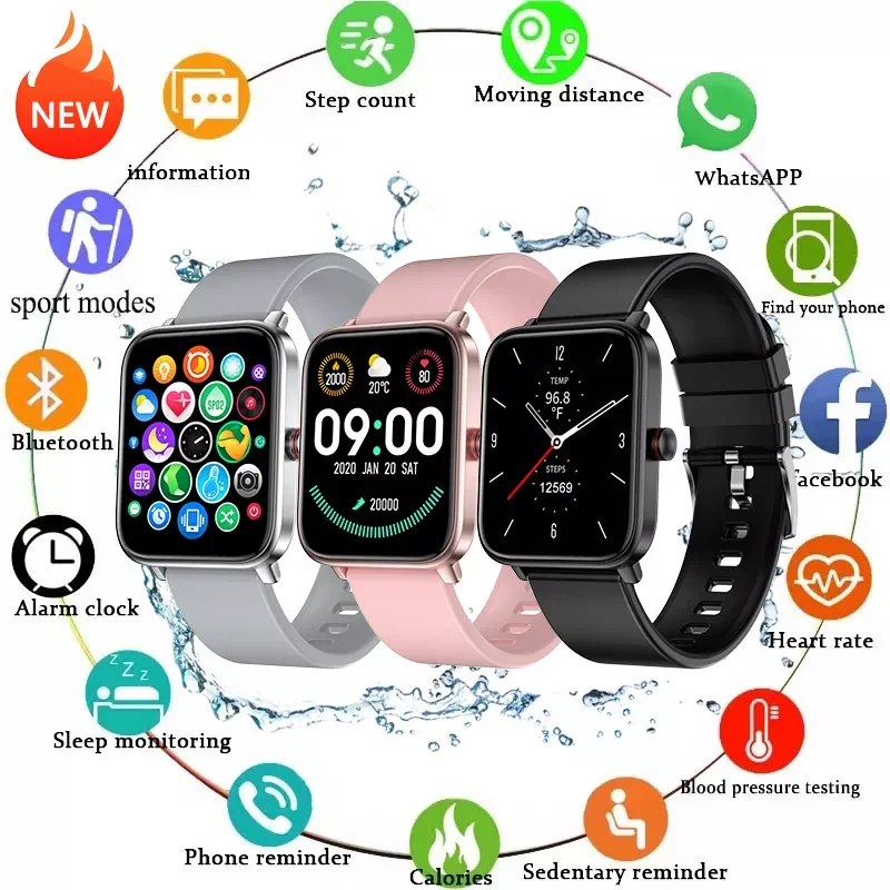 

G60 Smart Watch Men 1.6 Full Touch Smartwatch Fitness Pedometer Blood Pressure Heart Rate Monitor IP67 Waterproof For Android