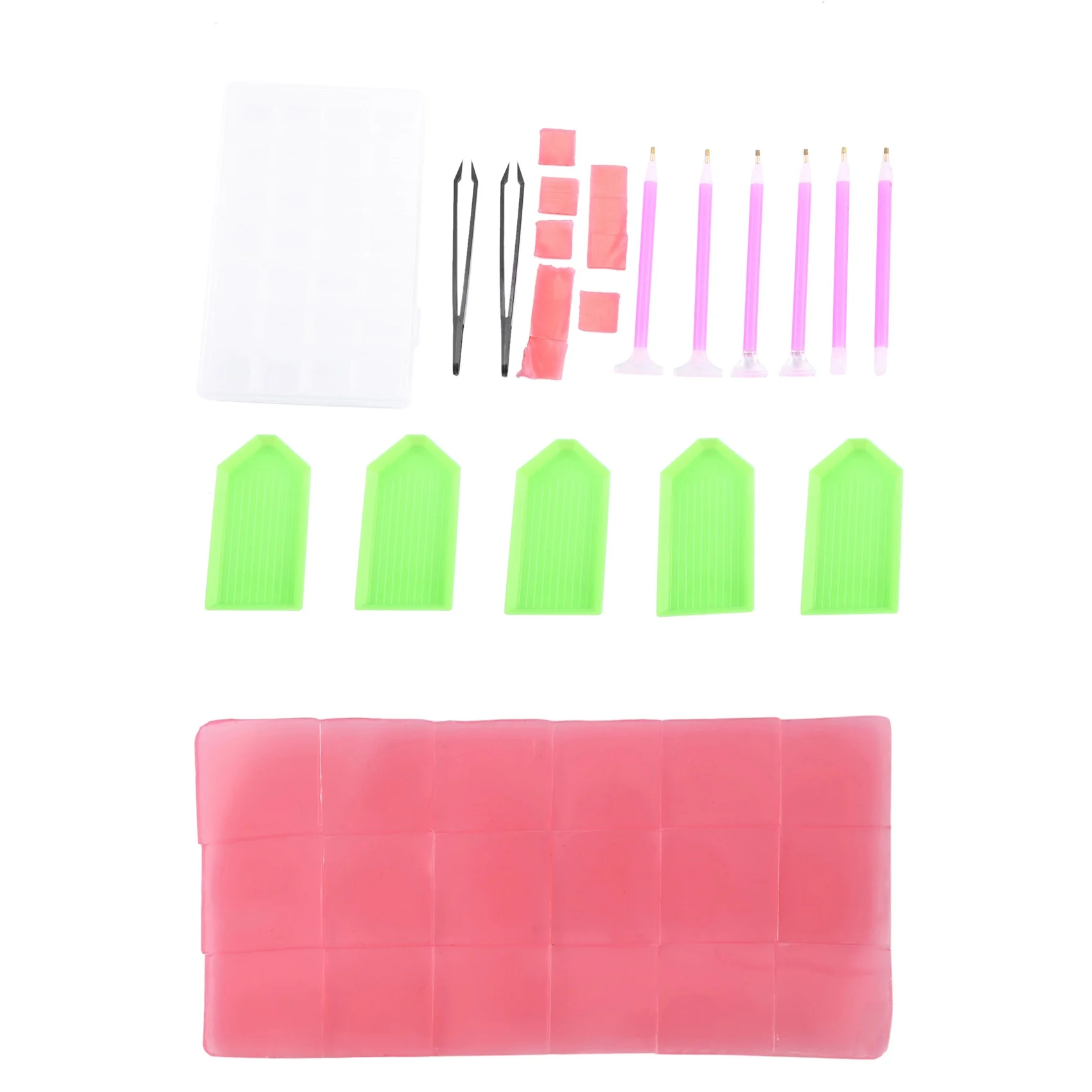 

Набор для алмазной живописи «сделай сам», набор из 24 предметов для вышивки крестиком и 60 алмазных 5D клеевая глина (2x2 см)