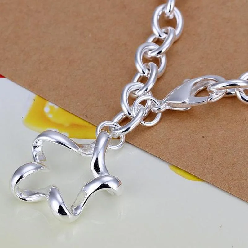 

Popular brands beautiful star Pendant 925 sterling silver Bracelets for woman classic wedding party Gifts fashion Jewelry