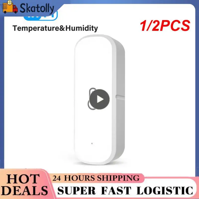 

1/2PCS WiFi Temperature Humidity Sensor Indoor Thermometer Hygrometer Smart Home Security Alarm System For Tuya Smart Life Alexa