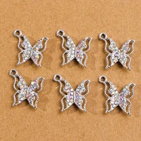 10pcs 1820mm cute crystal animal butterfly charms pendants for diy jewelry making drop earrings necklaces bracelets crafts gift