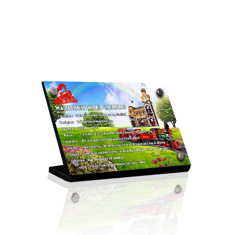 

Акриловая витрина, бренд для поезда и станции 71044, строительные блоки, игрушки