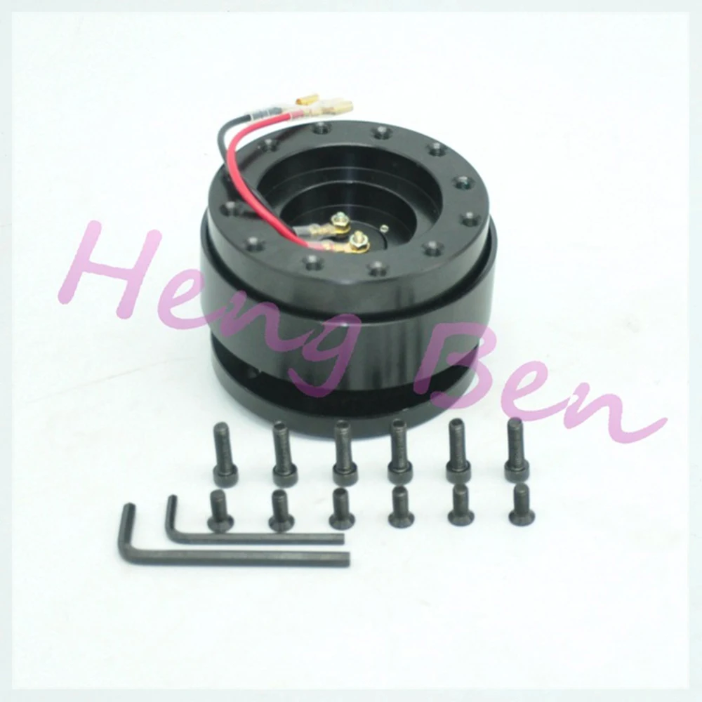 

Новый черный быстроразъемный адаптер для рулевого колеса, универсальный комплект без логотипа