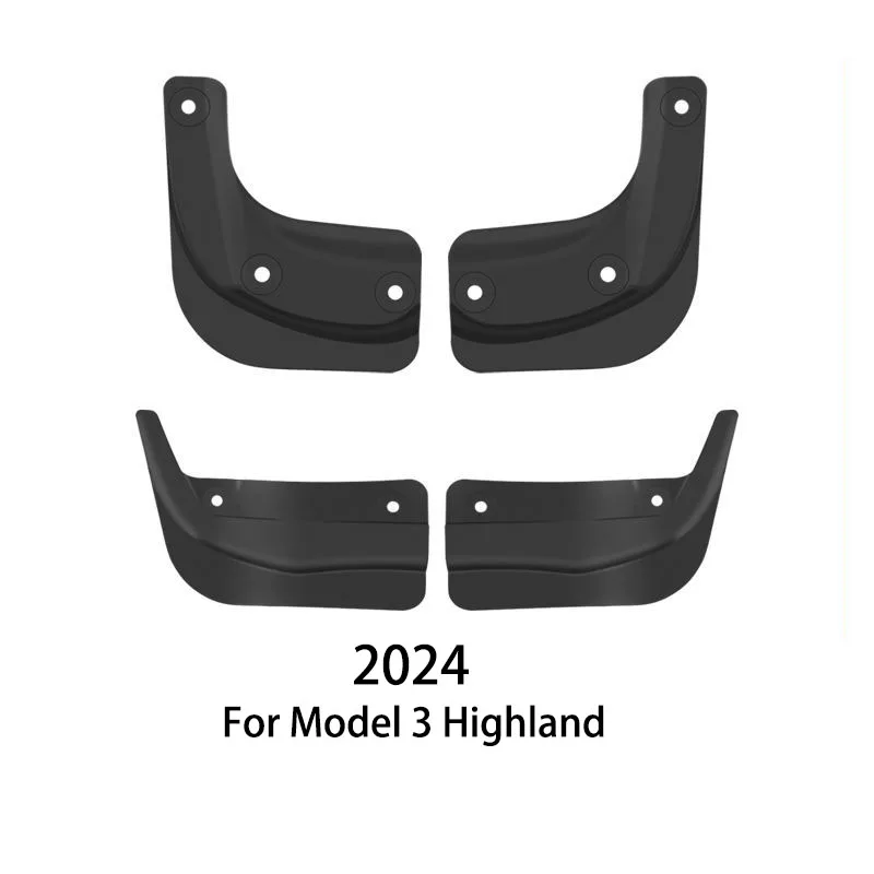 

Официальные Оригинальные Брызговики Для Tesla Model 3 Highland 2024, Передние И Задние Колеса