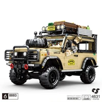 18 scale technical orv vehicle building block 1990 land defender rover camel bricks model pull back vehicle toy for boys gift