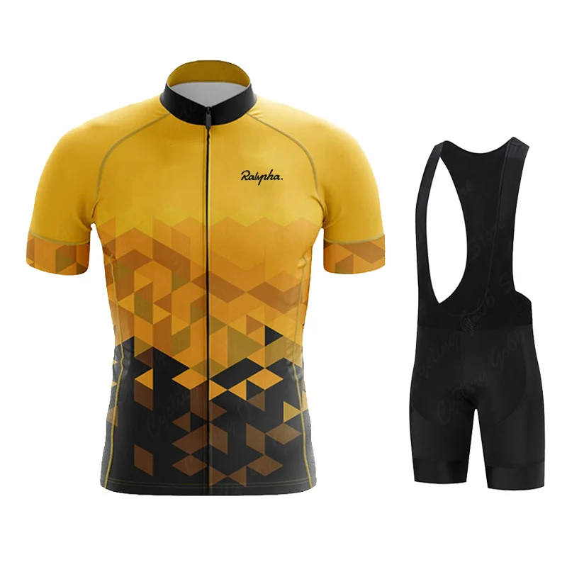 

New Ciclismo 2022 Summer Ralvpha Team Cycling Jersey Set Breathable Quick-Drying Triathlon Skinsuit Maillot Ciclismo Masculino
