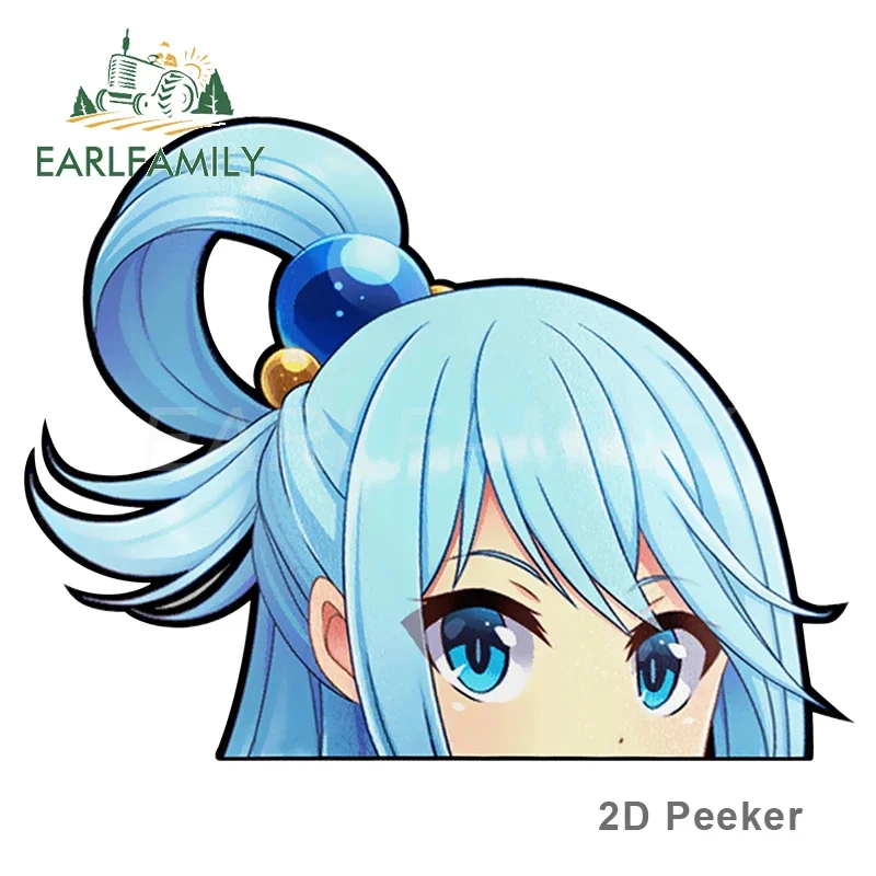 

EARLFAMILY 13 см x 8,3 см Aqua 002 большая голова PEEK аниме виниловые JDM автомобильные наклейки на окно багажник ноутбука