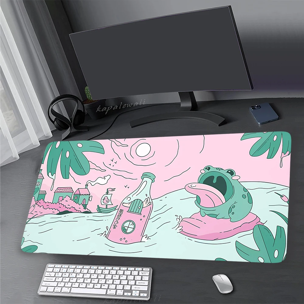 

Kawaii Cute Mouse Pad Satoru Gojo Mousepad Desk Mat Gamer Keyboard Pads XXL Gaming Accessories Mousepads Plant Carpet 900x400mm