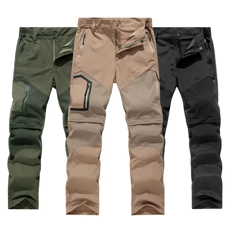 

Quick Drying Men's Outdoor Spring Summer Thin Sports Leisure Pants Detachable Two Sections Mountaineering Hiking Climbing Pants