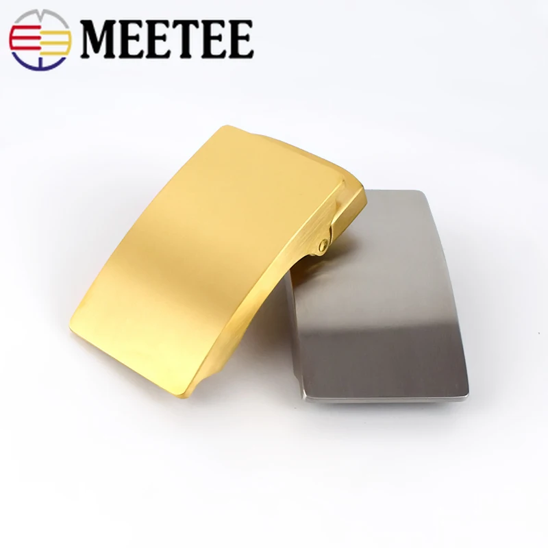 

Meetee 36 мм из нержавеющей стали Мужская пряжка для ремня без зубов автоматическая пряжка для головы DIY Бизнес повседневные кожаные аксессуары...