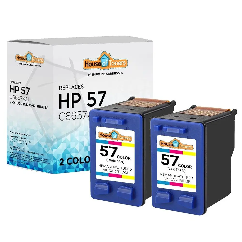 

2 Pack C6657AN Color for HP Photosmart 100 130 145 200 230 245 7150 7260 7350