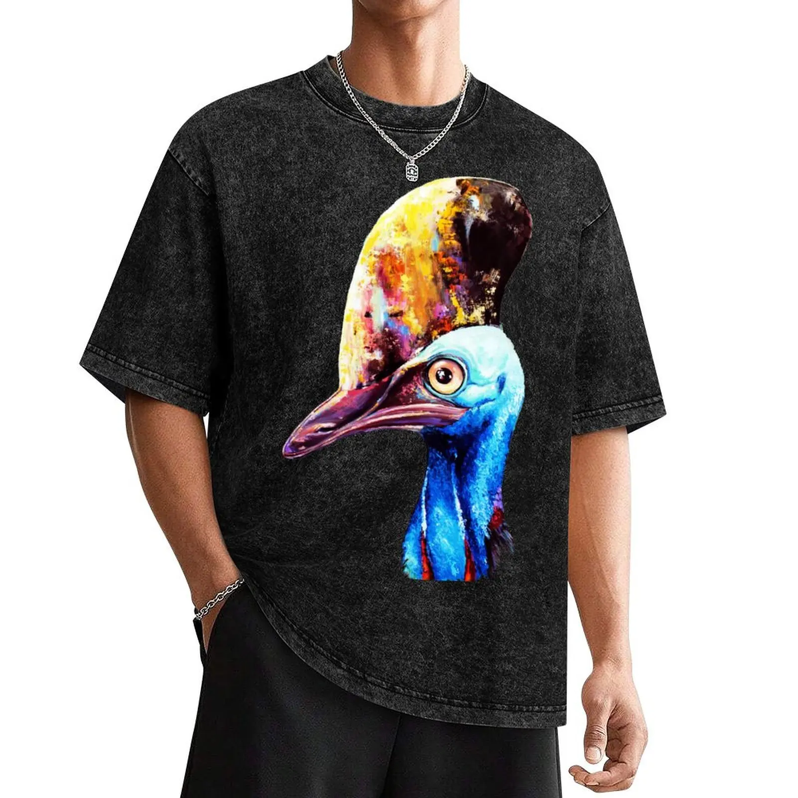 Футболка Cassowary футболки большого размера мешковатые рубашки мужская одежда