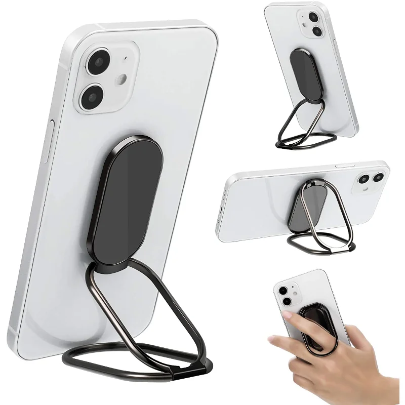 

Phone Ring Holder Finger Kickstand 360 Degree Rotation Metal Cell Phone Ring Grip Foldable Cellphone Stand for Magnetic Car Hold