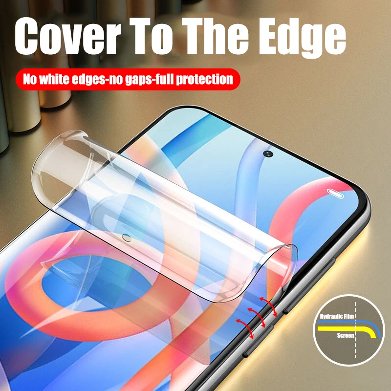 4pcs full cover for xiaomi redmi note 10 11 pro 8 9 pro hydrogel film for poco f3 m3 m4 x3 x4 pro nfc f3 f4 gt screen protector free global shipping