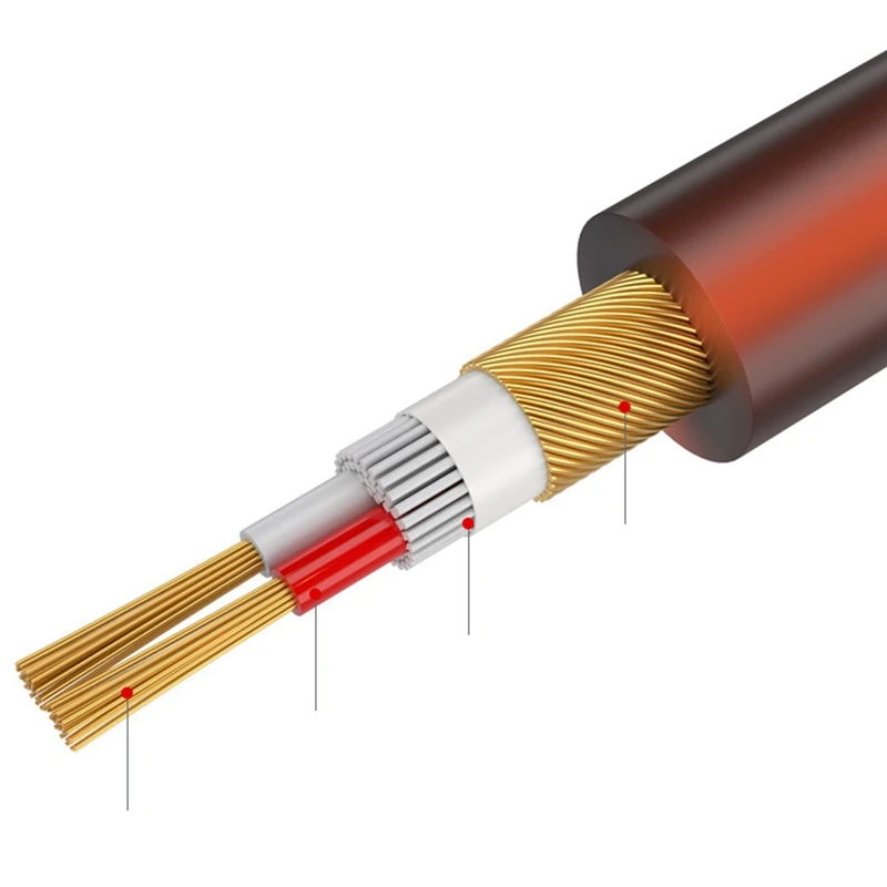 Аудиокабель 1/4 дюйма разъем 6 35 мм штекер 3 5 провод из чистой меди для усилителя