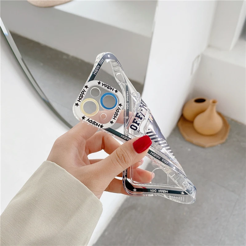 

Baseball Off Boy Phone Case For Iphone 11 12 13 Pro Max X Xs Xr 7 8 Plus Shockproof Card Holder White Transparent Cover