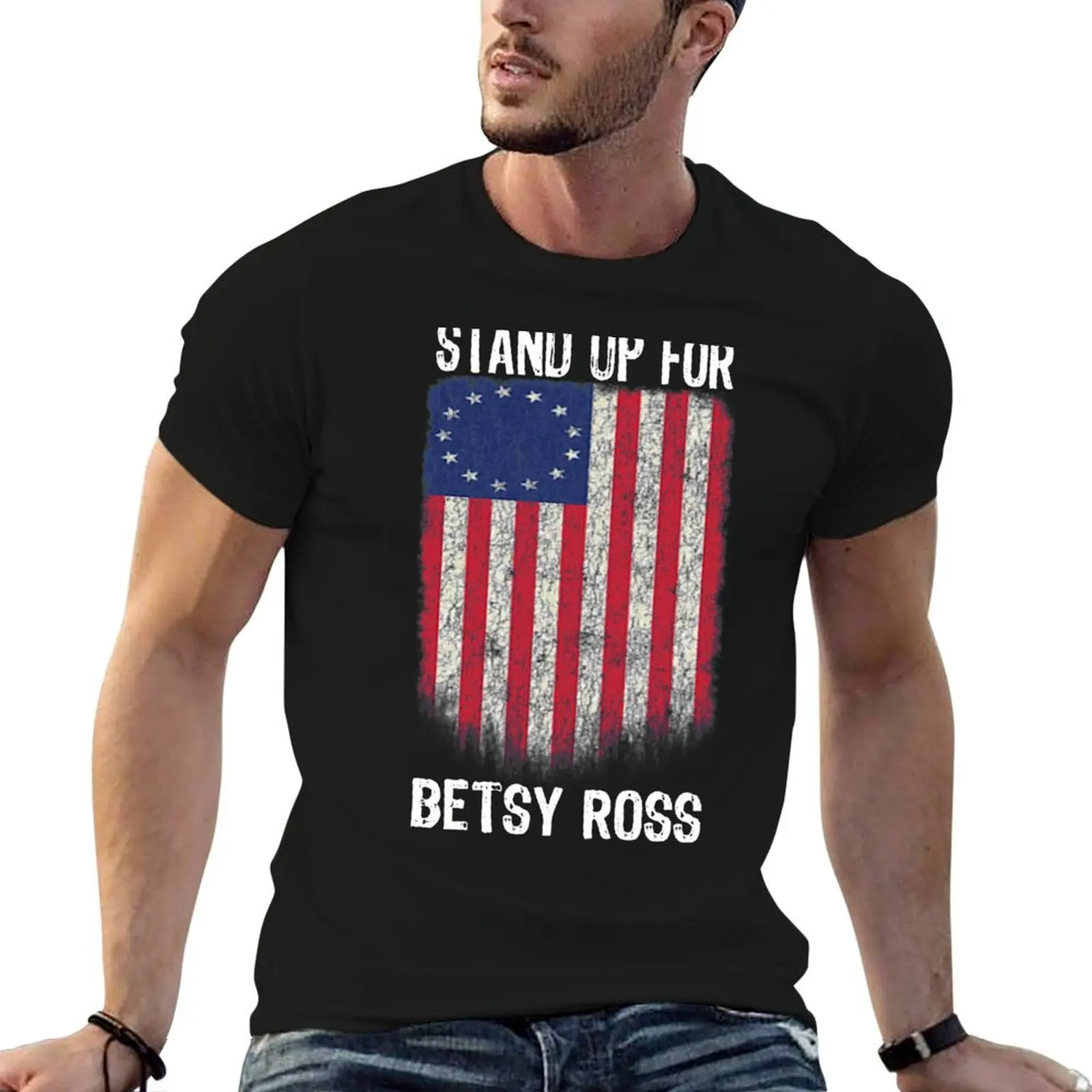 Фото Футболка с принтом Rush Betsy Ross Limbaugh, мужская футболка с графическим винтажным забавным рисунком, мужская забавная футболка, хлопковая футболка №1