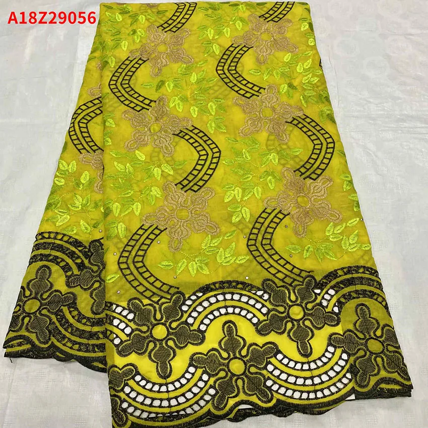 

Africa cotton edge printing 5 yards lace fabric A18Z29056