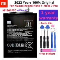 2022 100 original replacement battery for xiaomi redmi note7 note 7 pro m1901f7c bn4a genuine phone battery 4000mah free tools