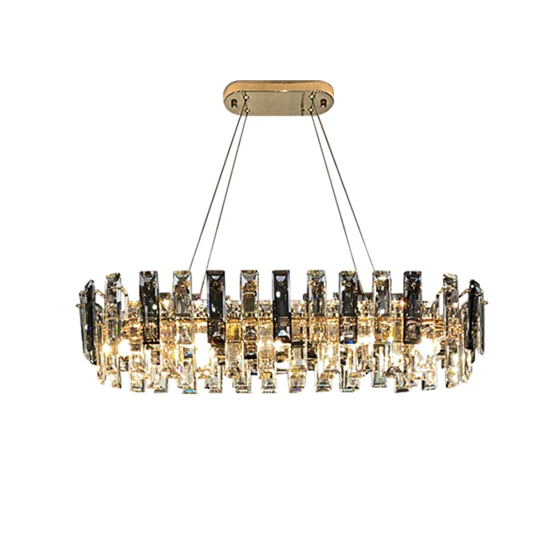 

Dimmable LED Home Deco Gold Chrome Black Crystal Chandelier Lighting Lustre Suspension Luminaire Lampen For Dinning Room