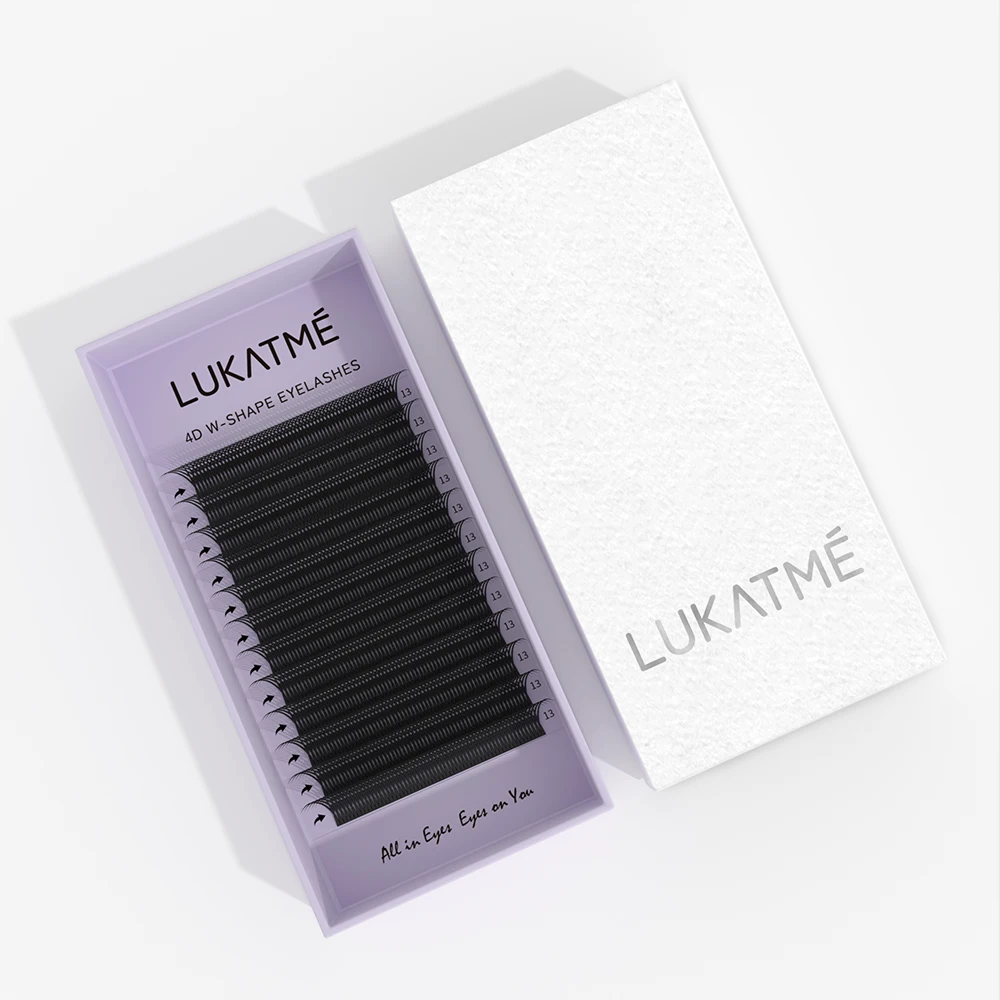 Накладные ресницы LUKATME 4D W-образной формы, изгибы CD, 8-15 мм, готовые объемные пучки 4D, ресницы-вентиляторы BASF из искусственного меха норки (art.: 3920dad536aeb) - 3920dad536aeb