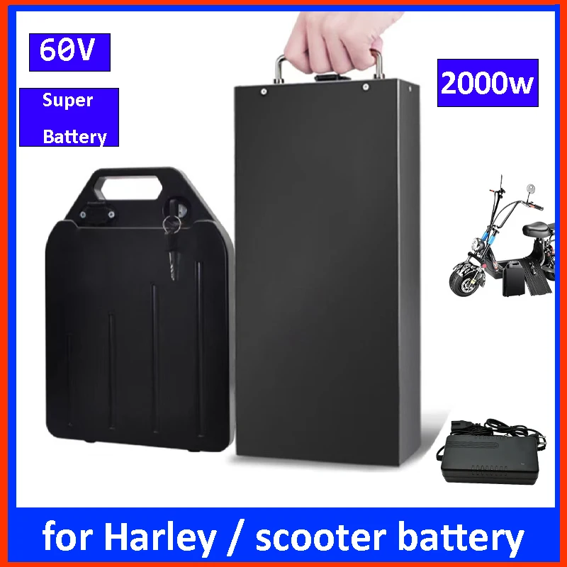 

18650 Rechargeable 60v Li-ion Removable Waterproof Battery 2000w for-hello Two Wheels Foldable Citycocoa Electric Scooter Bike