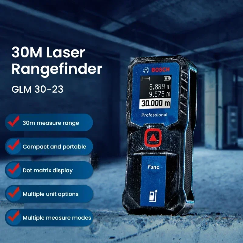 Дальномер лазерный BOSCH GLM 30-23 с двумя кнопками высокоточный легкий и современный