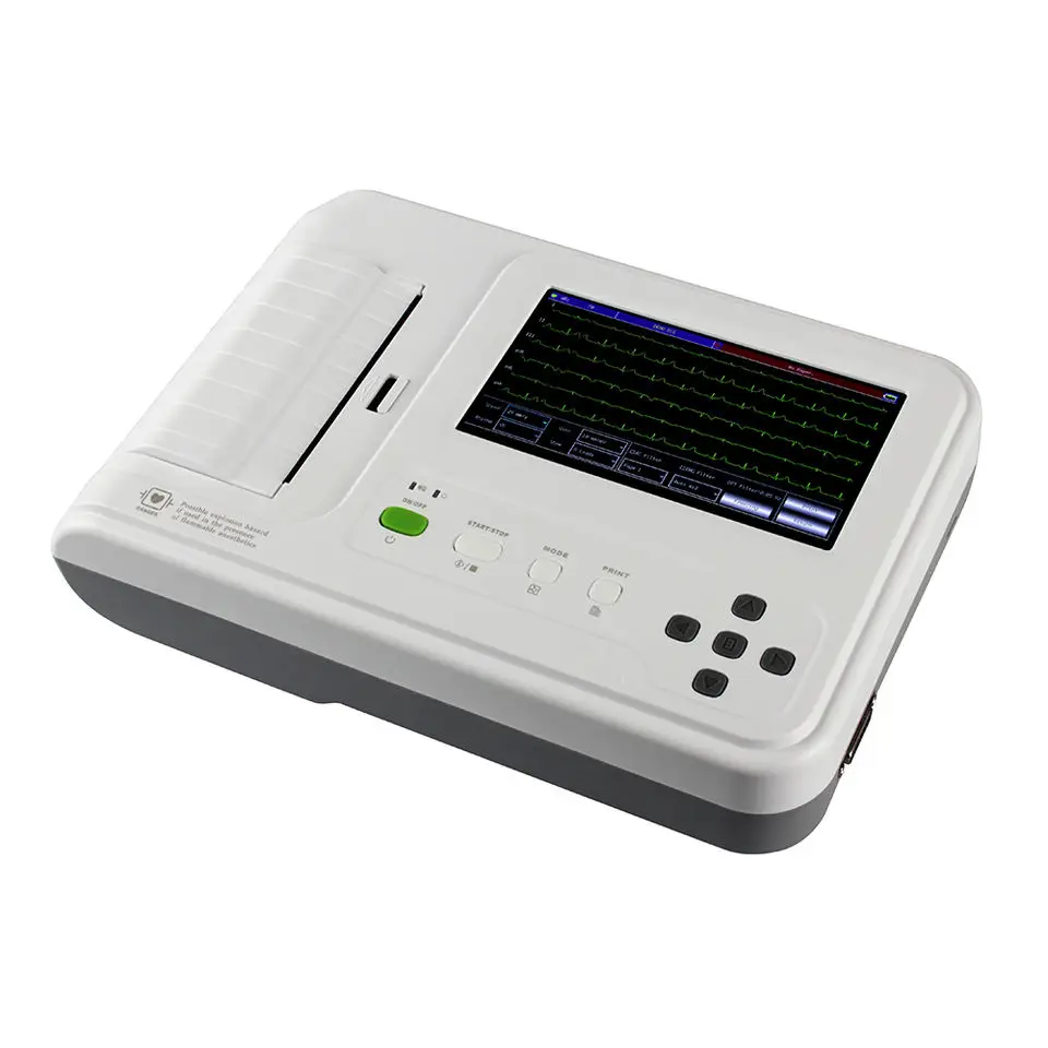 Портативный беспроводной цифровой 6-канальный электрокардиограф