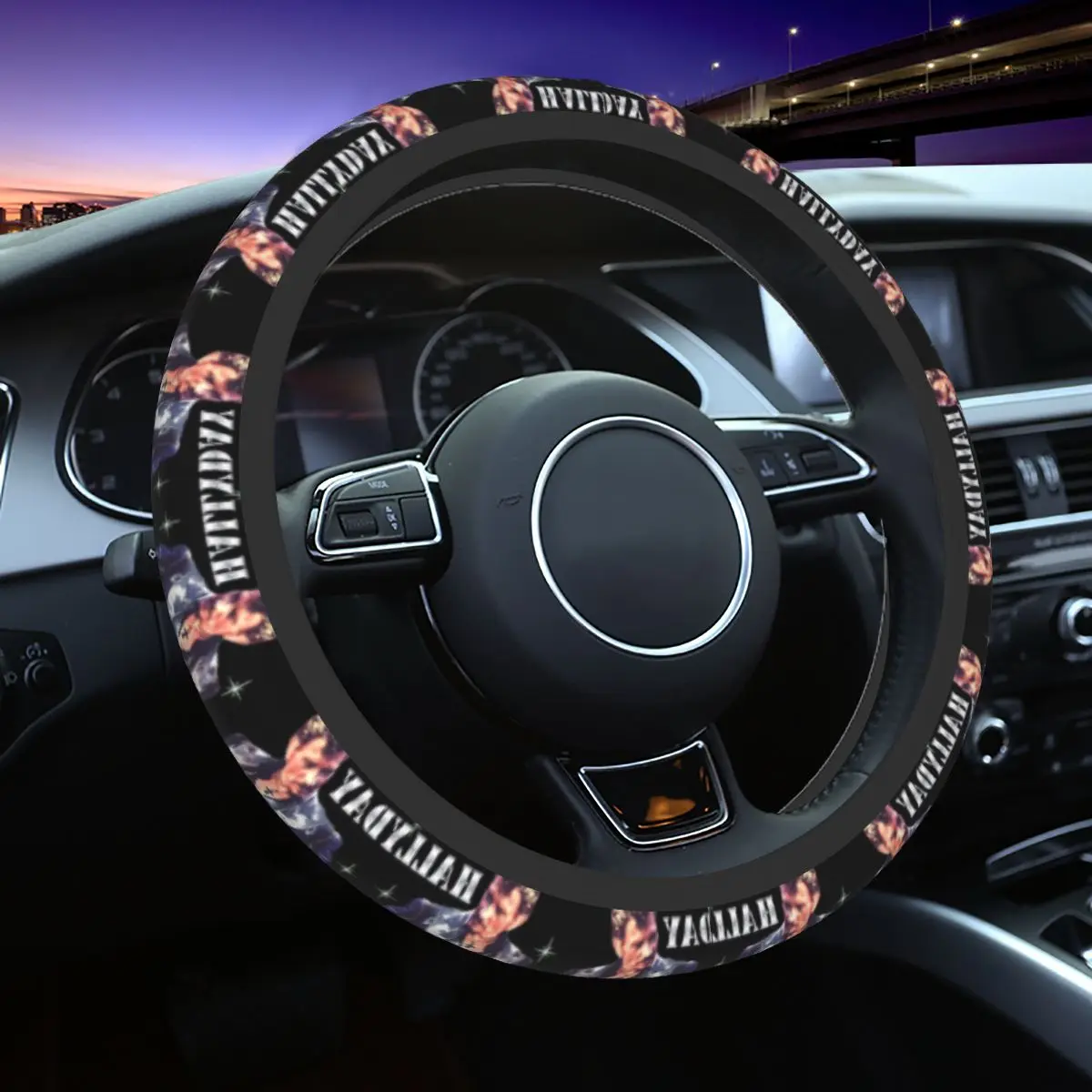 

Car Steering Wheel Covers Johnny Hallyday Rock Music French Singer Braid On The Steering Wheel Cover Car-styling Car Accessories