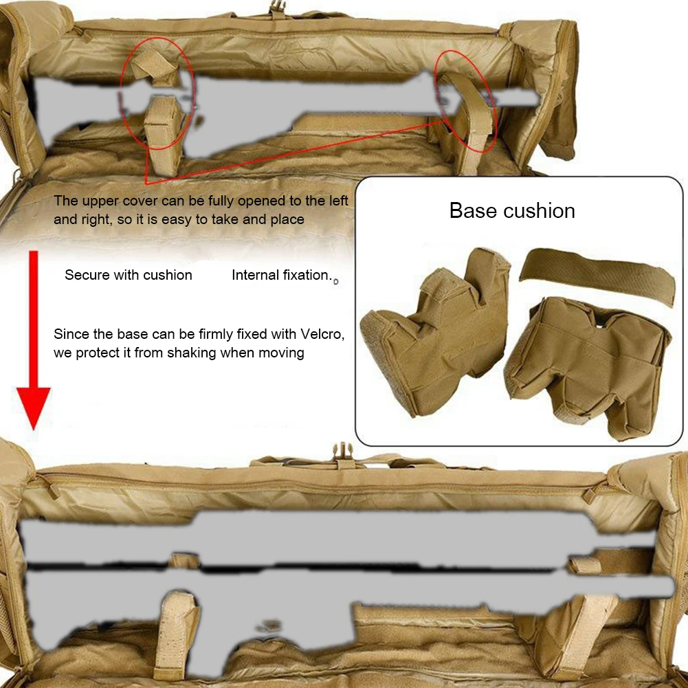 Двухслойный уличный Защитный Чехол Molle с плечевым ремнем для M249 нейлоновая сумка