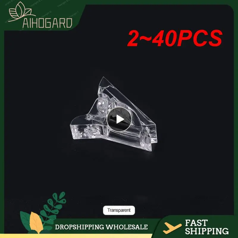 

2~40PCS Transparent Nail Art Clips Gel Polish Fixed Extension Fingernail Building Tips Plastic Clamps Manicure Tools Nail Clip