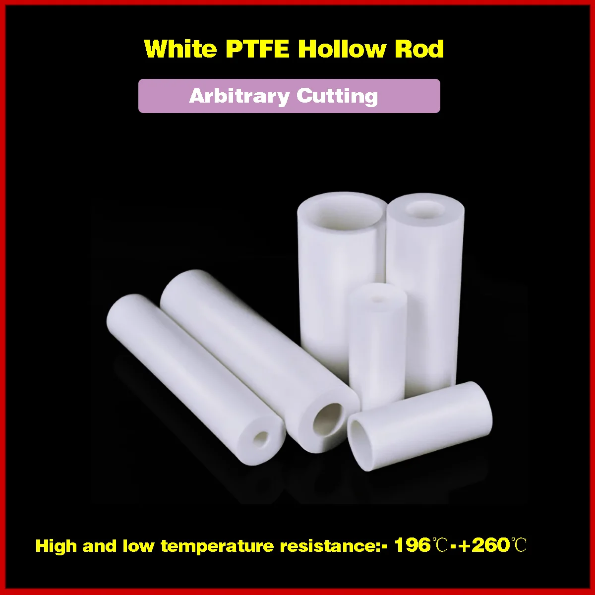 1 шт., внутренний диаметр 5-20 мм, белая трубка из ПТФЭ, полый стержень из политетрафторэтилена, экологически чистый, нетоксичный, внешний диаметр 10-25 мм