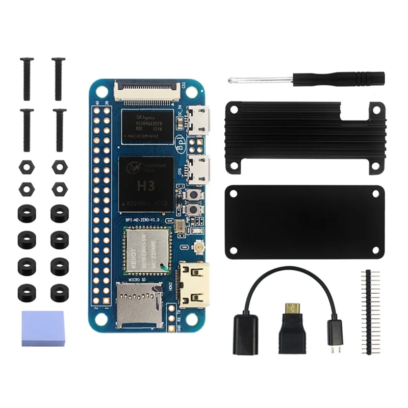 

For Banana Pi M2 Zero Development Board+Aluminum Case+USB Cable Quad Core 512MB Allwinner H3 Open Source Motherboard