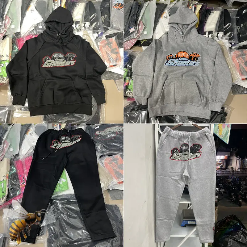 

Embroidered Trapstar Hoodie Men Women High Quality Towel Red Tiger Logo Pullover