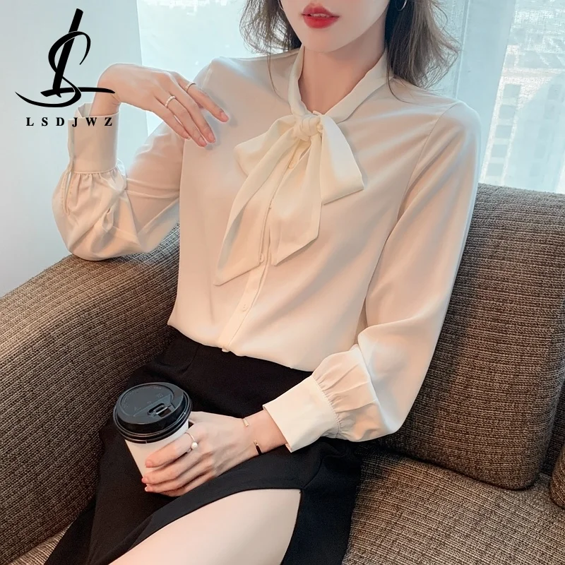 

Chiffon Blouse Women's Clothing Korea Stylish Luxury Women's Blouses Long Sleeve Top Shirts and Blouses Fashion Woman 2023 Shirt