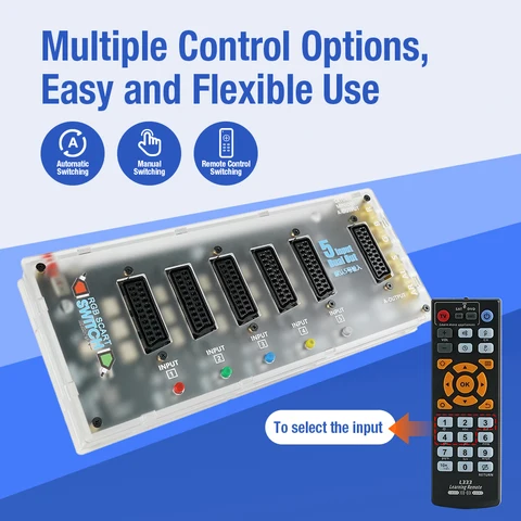 RGB Scart Switch 5 в 1 для игровых консолей