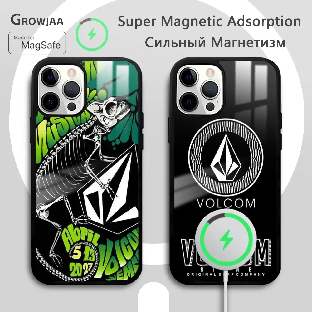 V-Volcom Magsafe чехол для телефона iPhone 16 15 14 13 12 11 Pro Max Plus Mini новое зеркало беспроводной