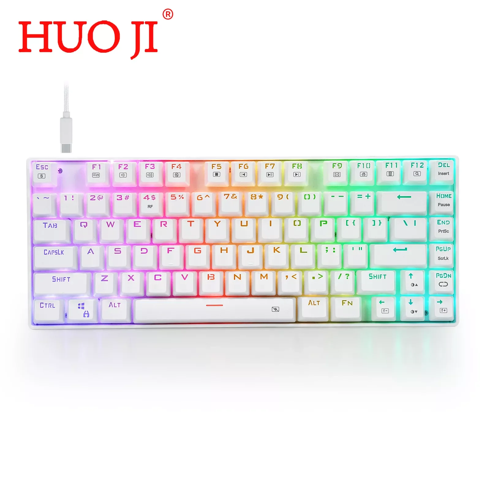 

HUO JI E-YOOSO Z-88 Wired Wireless Dual Mode TKL Mechanical Keyboard RGB Backlight Outemu Mechanical Switch Removable Cable